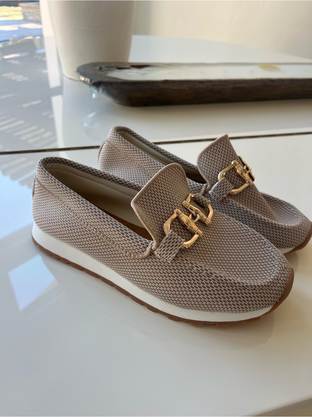 New loafers comfy gold accent